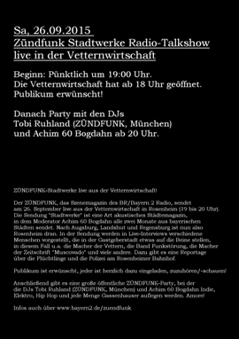 und Z�ndfunkparty mit BR-DJs